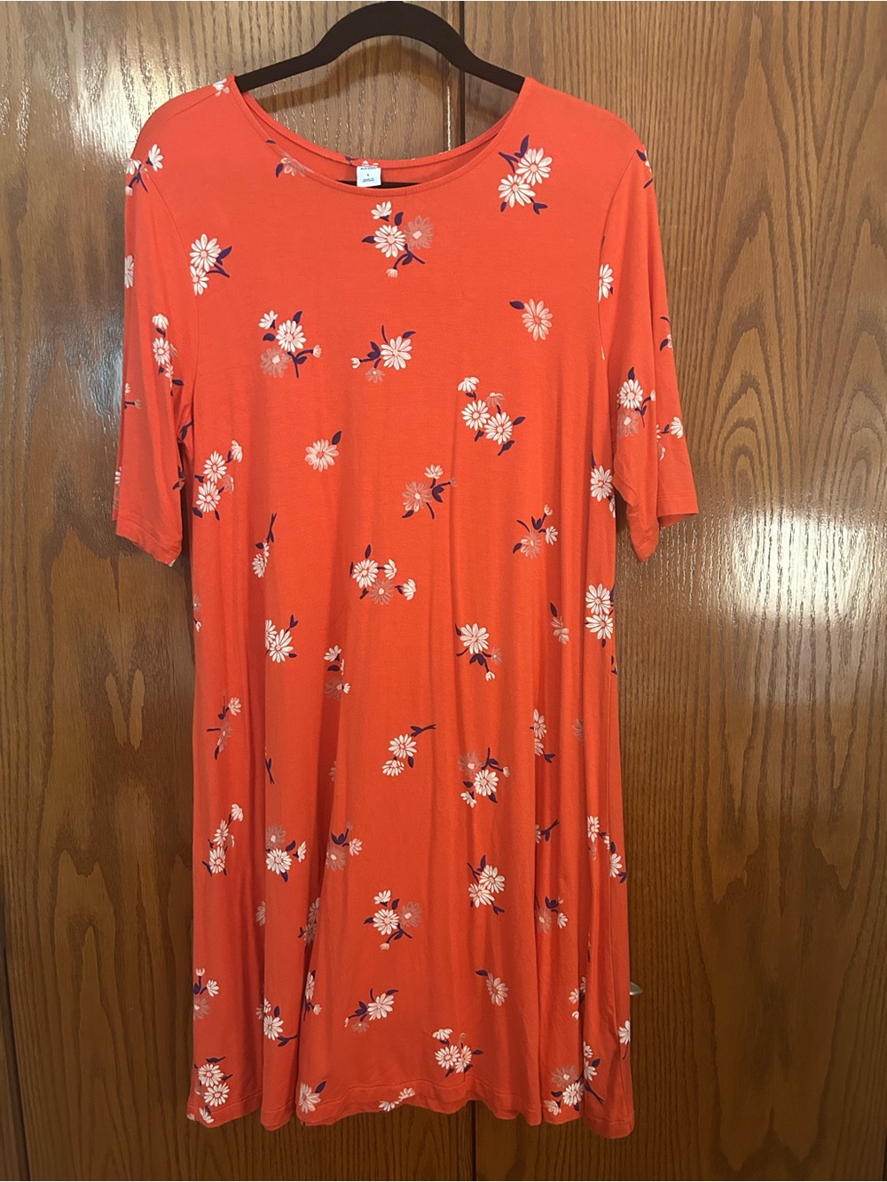 Women’s Old Navy Orange Floral Swing Dress